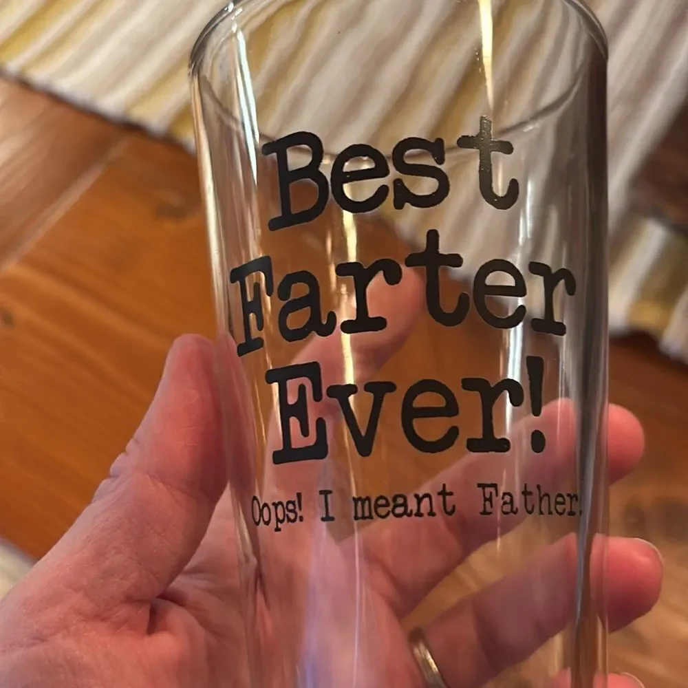 “Best “Farter” 💨 Ever” Novelty Beer Glass